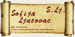 Sofija Ljutovac vizit kartica